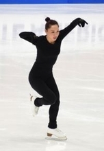 調整する樋口　スケートアメリカ