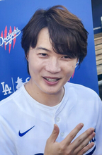神木隆之介さんが始球式＝米大リーグ・ドジャース