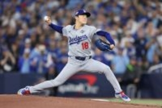 山本、勝利に導く好投＝米大リーグＷＳ