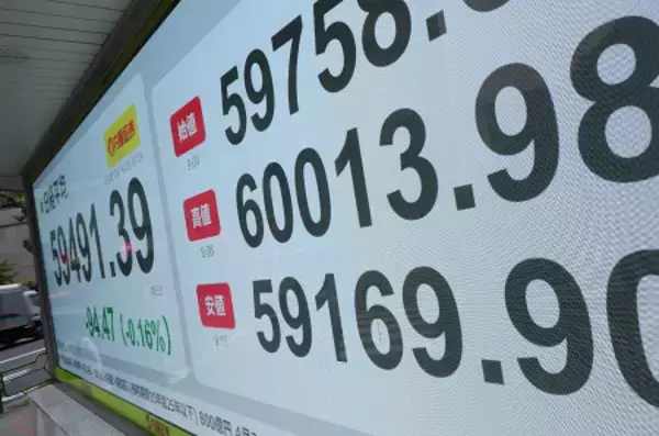 東京株、初の６万円超え