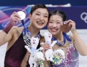 笑顔の坂本と中井　五輪