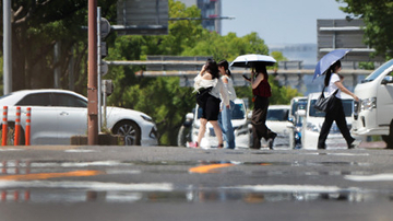 厳しい日差しの名古屋市内