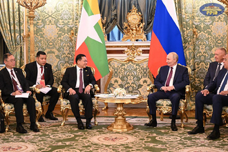プーチン氏、ミャンマー大統領と会談