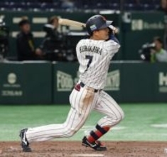 西川、積極打撃が奏功＝侍ジャパン