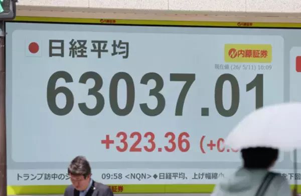 東京株、取引時間中の最高値＝半導体に買い、一巡後は失速