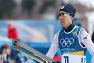 ゴールした渡部暁　五輪