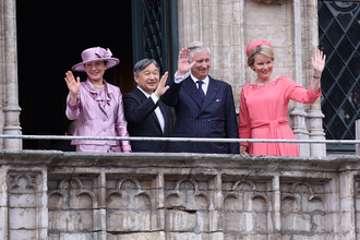 両陛下、ベルギーの歓迎式典に