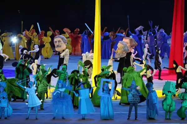 開会式のアトラクション　五輪