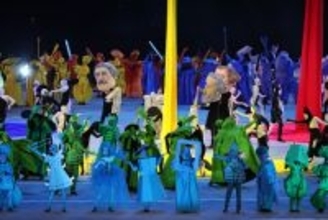 開会式のアトラクション　五輪