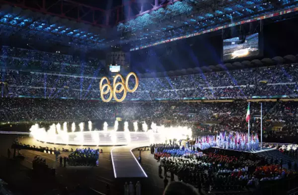 浮かび上がった五輪マーク