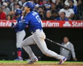 大谷の３点三塁打　大リーグ