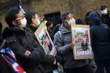 「中国メガ大使館計画に反対のデモ、移設承認判断迫る 英国」の画像1