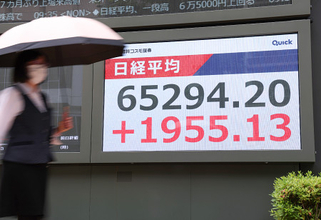 東京株、初の６万５０００円台