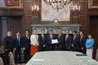 充実審議、参院議長に申し入れ