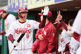 「迎えられる辰己　プロ野球」の画像1