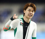 「山田和、あふれる喜びと涙＝全日本スピードスケート」の画像1