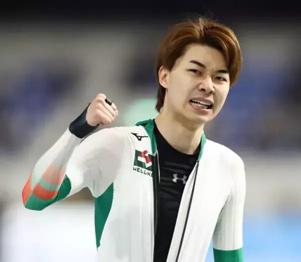 山田和、あふれる喜びと涙＝全日本スピードスケート