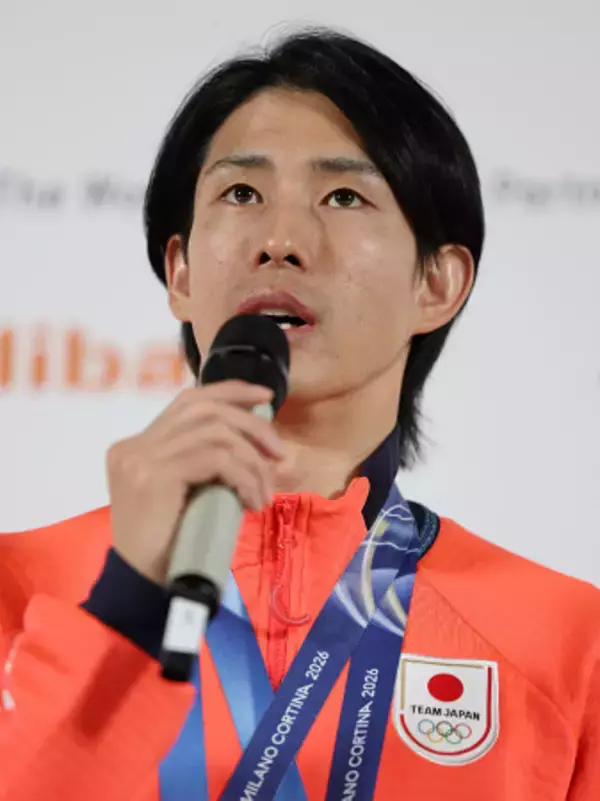 会見する堀島　五輪