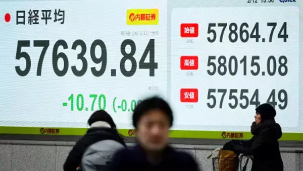 東京株、一時初の５万８０００円