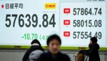 東京株、一時初の５万８０００円