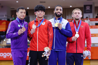銅メダルの清岡　アジア大会