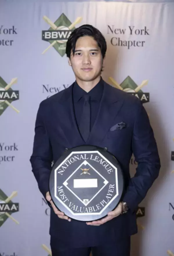 大谷「妻と娘に感謝」＝ＭＶＰ授賞式でスピーチ―米大リーグ