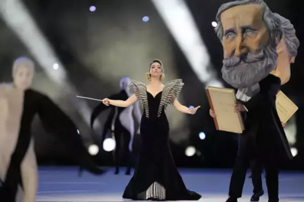 開会式のアトラクション　五輪