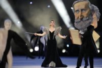 開会式のアトラクション　五輪