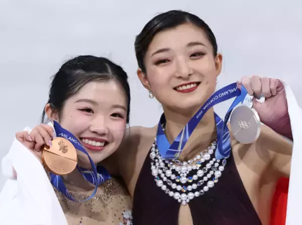 笑顔の坂本と中井　五輪