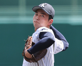 力投する照沼　高校野球