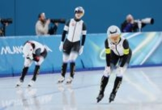 ゴールした日本チーム　五輪