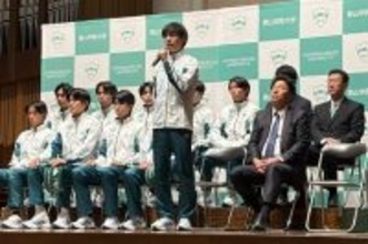 壮行会に臨んだ青学大