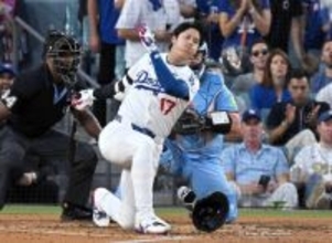 三振に倒れた大谷　大リーグ