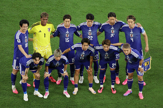 試合に臨む日本代表　Ｗ杯サッカー