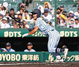 「田中三の先制二塁打　高校野球」の画像1