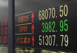 東京株、初の６万８０００円台