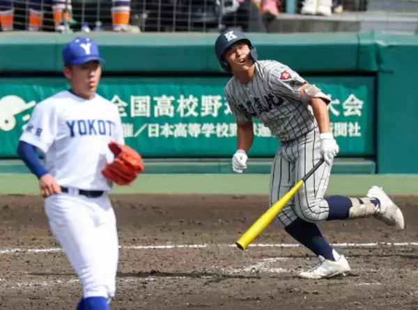 佐藤の２点二塁打　高校野球