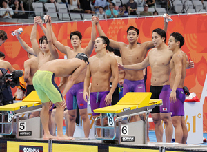 決勝で２位の日本　アジア大会