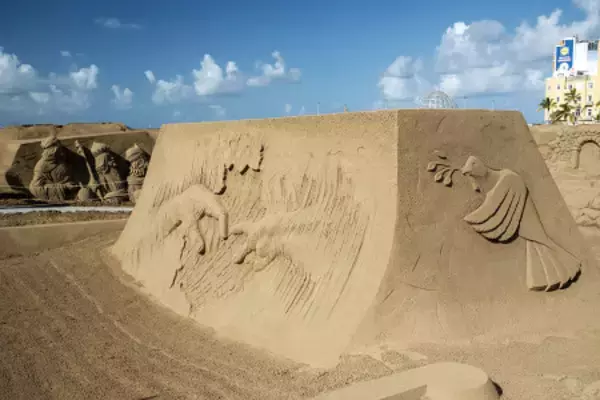 浜辺で迎えるクリスマス