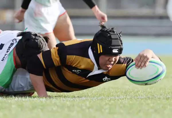 橋本のトライ　高校ラグビー