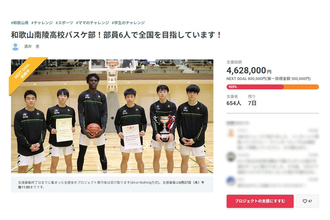 クラファン目標額900％超え！部員6人で全国大会出場のバスケ部が明かした想定外の反響「30秒で30万円増えた」