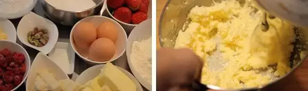 「ラズベリーとホワイトチョコのケーキ（辻仁成「ムスコ飯」第200飯レシピ）」の画像