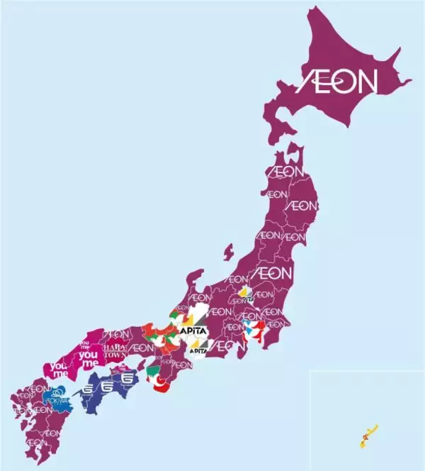 日本列島がほぼ「イオン色」に…早稲田大の学生が作ったスーパー勢力図に衝撃！34道府県で首位のワケ