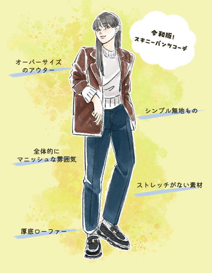 なぜ今？ スキニーパンツが再流行！“脚が太いから無理”という人こそ試したい「令和版スキニーの嬉しい特長」