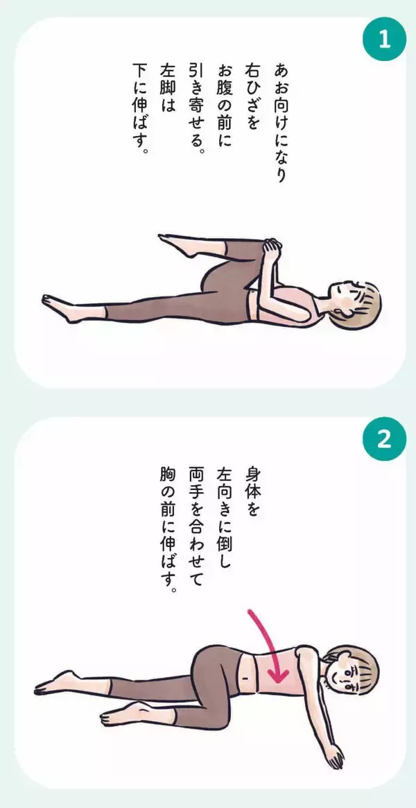 「お尻がキュッ、お腹はペタンコ…3児のママが実践する、寝たままでもできる“ゆるトレ”／2025 人気記事top5」の画像