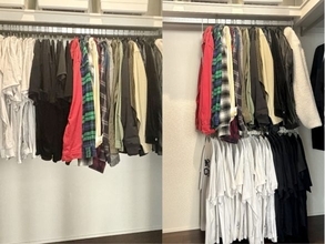 「服がクローゼットに入りきらない問題」ニトリの“技ありハンガー”で一発解決！ スペース2倍に拡張できちゃった