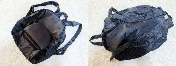 外出先で荷物が増えて両手がふさがる問題→ダイソー「折りたたみリュック」で解決！容量もばっちり
