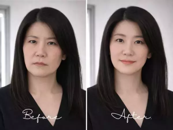 「40代 “なんか不機嫌そうなオバ見え顔”を、“優しいおねえさん顔”に補正するテクニック」の画像