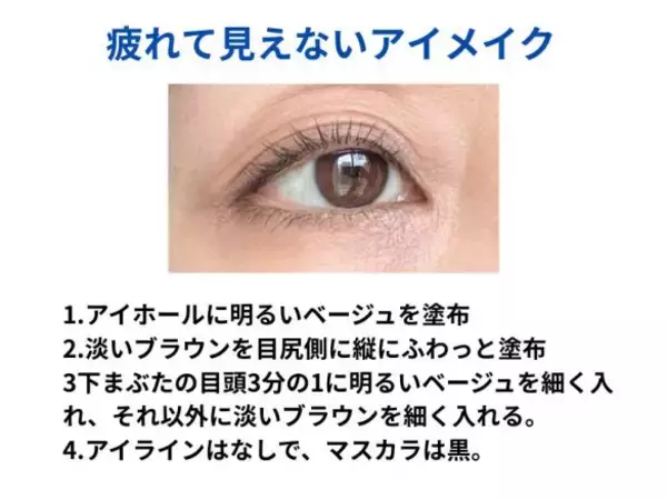 「デカ目メイクのつもりが、疲れて見える…40代がやってはいけないアイメイク3パターン」の画像