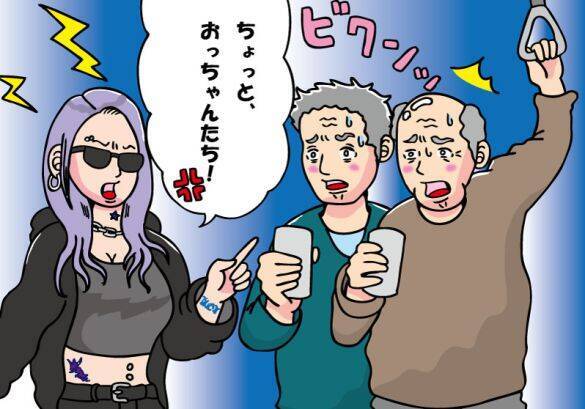 電車で騒ぐ酔っ払いを、派手な女性が注意。効果なしと思ったら…次の“ひと言”で静まり返った